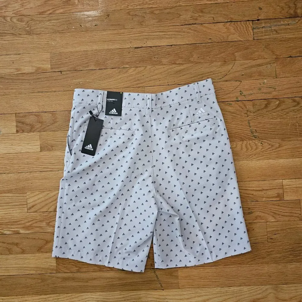Adidas Men Grey 1 Woven Shorts Adidas Print New Golf Ultimate Size 30